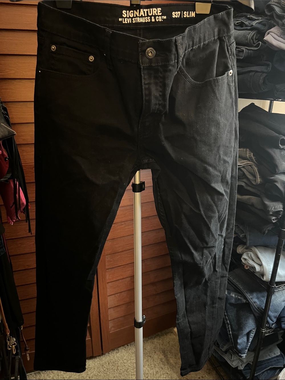 Signature by Levi Strauss Men's Slim Black Jeans